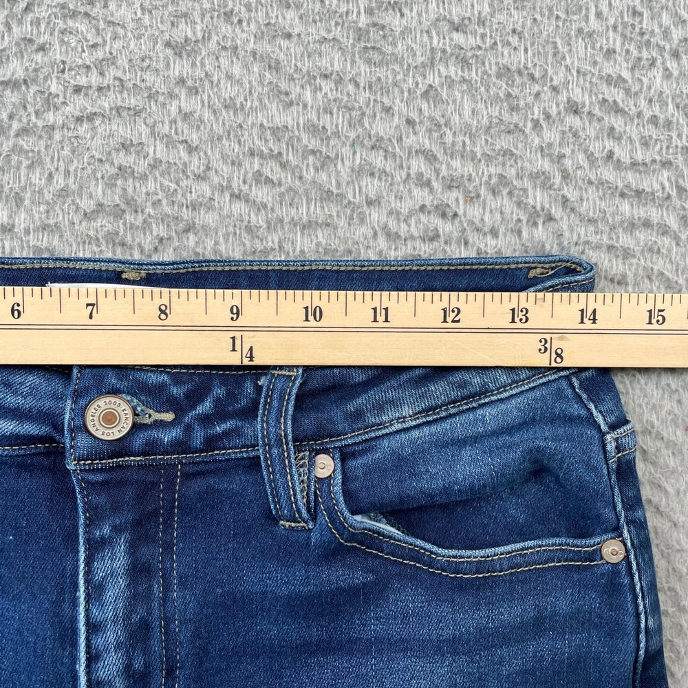 KanCan Jeans Women 29 Blue KC7330D-SF Wide Leg High Rise Dark Wash Denim Stretch - Picture 7 of 9